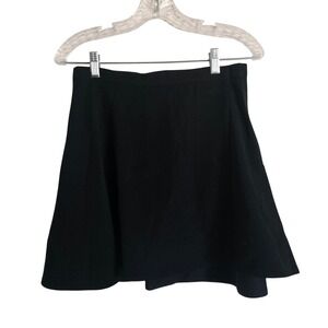 Sonia Rykiel Size Small 38 Solid Black‎ Wool Crepe Wrap Mini Unlined Skirt